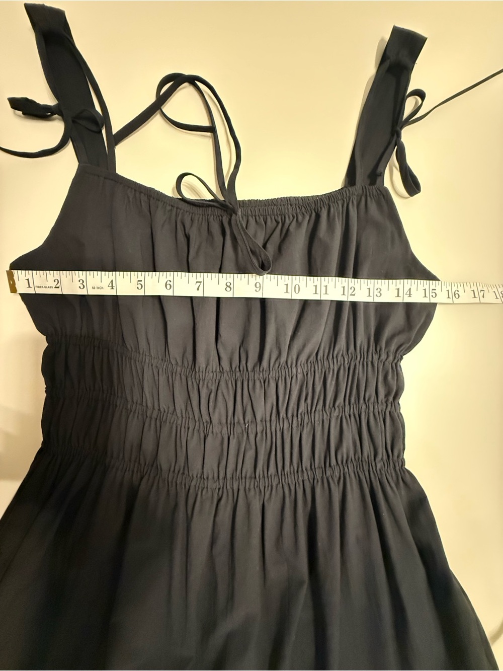 Petal & Pup Ione Maxi Dress Black Smocked Tie Strap Cotton NWT Size M - Picture 8 of 11